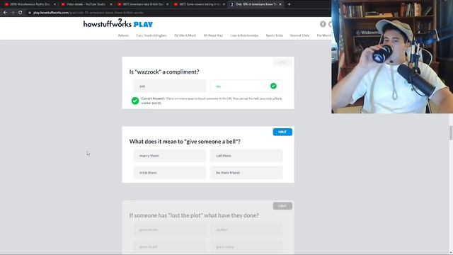 American Takes British Slang Quiz