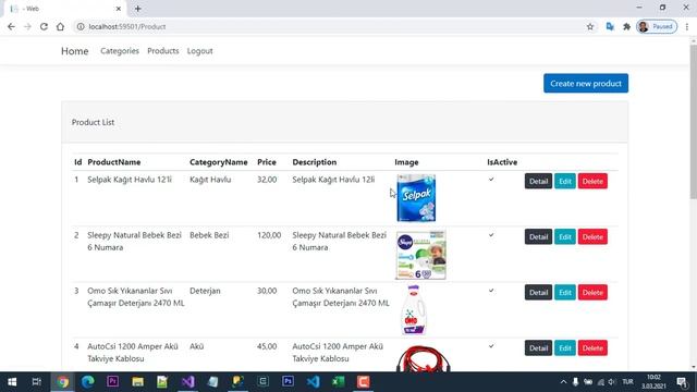 .Net Core Web API JWT Token Login And Category & Product Management From .NET Core Web App (preview