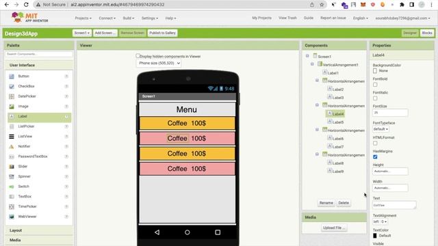 How To Create 3D Design In MIT App Inventor App | 3D View