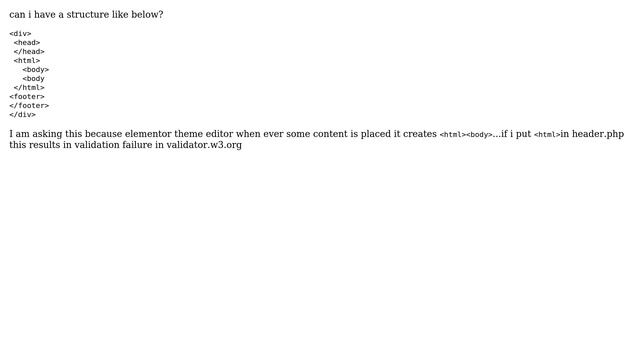 Wordpress: Whether An ＜html ＞tag Is Required In Header?