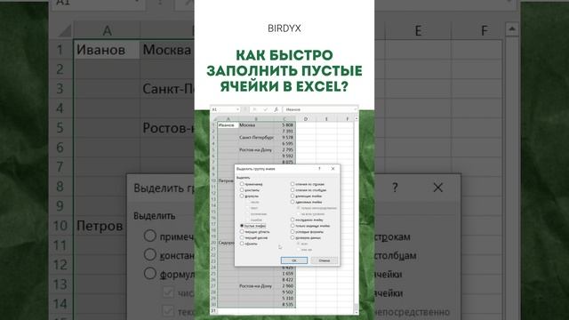 Birdyx. Excel и Google таблицы для бизнеса
