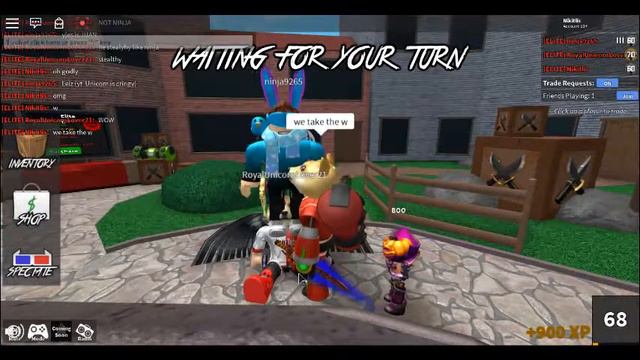 PLaying Mm2 With Ninja And Unicorn!!!(part 1)