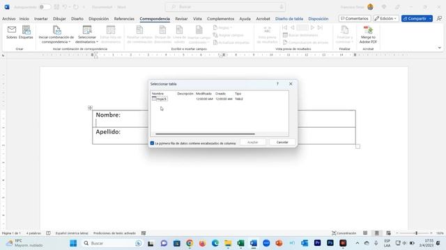 Combinación de correspondencia CON IMAGENES entre Word y Excel como un profesional