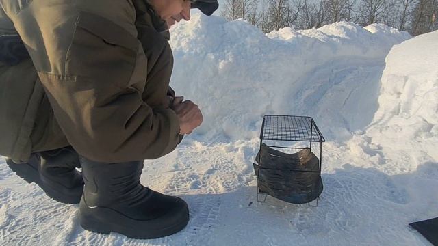 Костер на снегу где угодно или Складной камин 300 грамм_часть 1 из 2