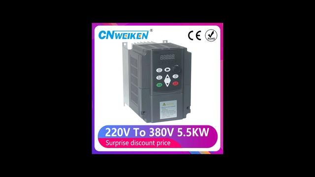 Inverter 5.5KW 220 Into 380 Out Single Phase 220V Input Three-phase 380V Output Frequency Converter