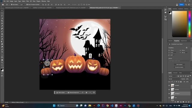 Halloween Poster Design | Social Media Poster Design | Photoshop Tutorial