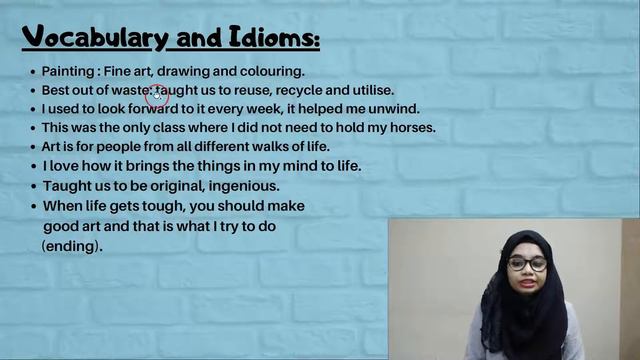 Describe An Art Or Craft Activity That You Had At School I Vocabulary, Idioms, Complex Sentences