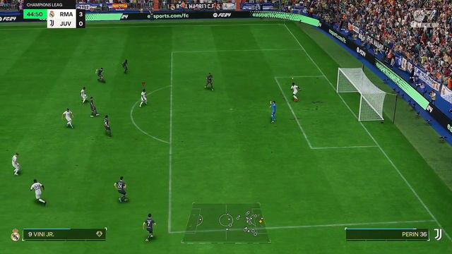 EA Sports FC24, Real Madrid Vs Juventus, Santiago Bernabeu Stadium, My Tournament Champions League,
