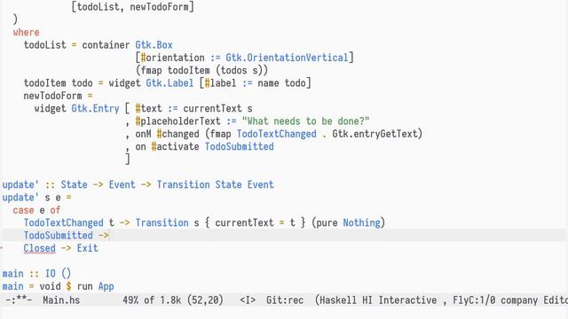 Purely Functional GTK+, Part 2: TodoMVC