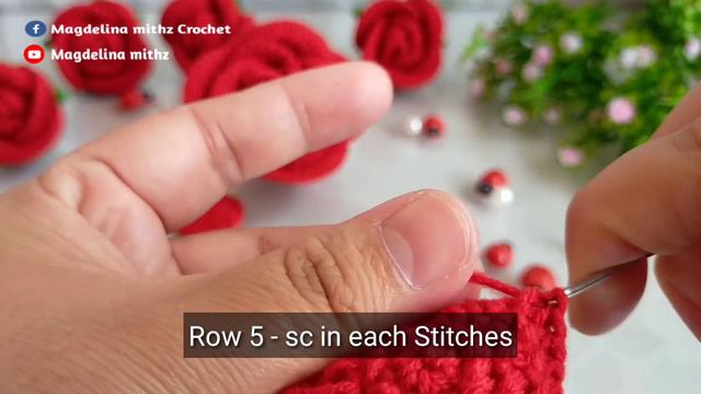 Crochet Rose Simple @ Rose Letak Atas Sarung Tisu
