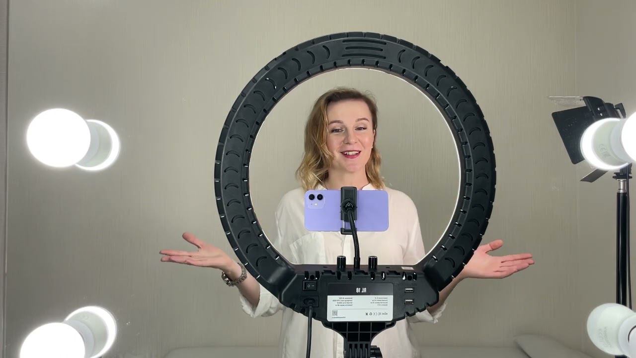 Обзор на кольцевую лампу и видео-свет. Скидка 1000₽ для моих учеников на покупку лампы.
