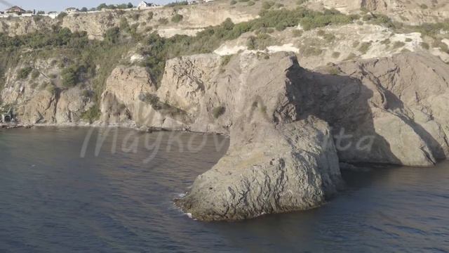 D-Log. Crimea. Grotto of Diana - landmark located in one of the spurs of Fiolent - Cape Lermontov