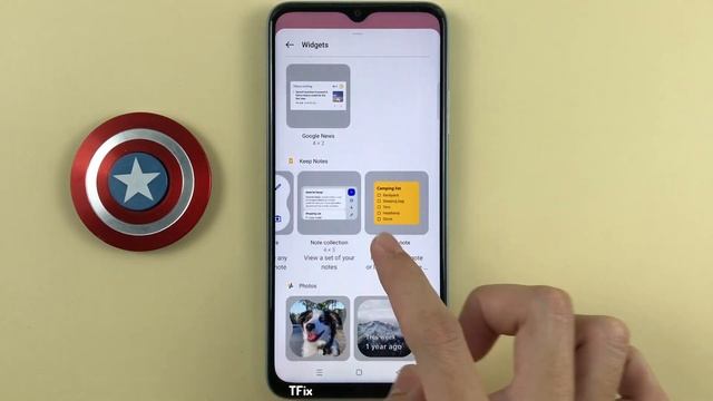Widgets on OPPO A17 Android 12