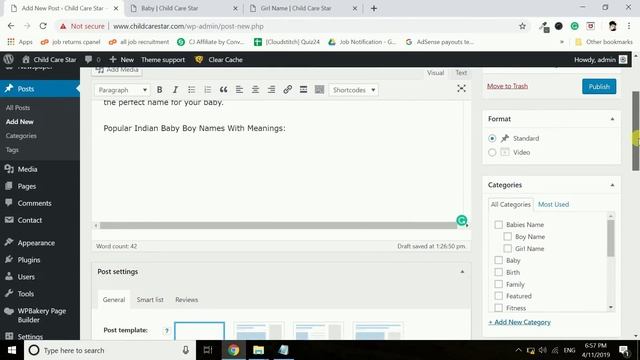 How to publish new blog new page post tag images on wordpress website?