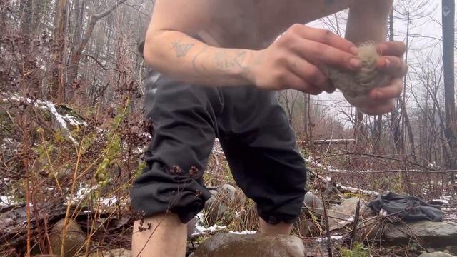 Fire By Friction. Oregon Snow