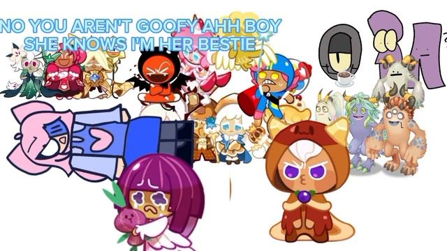 Me and pancake cookie fighting for onion cookie while rare wubbox js recording it with my phone