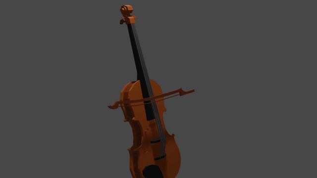 Classical Violin 3D Animation