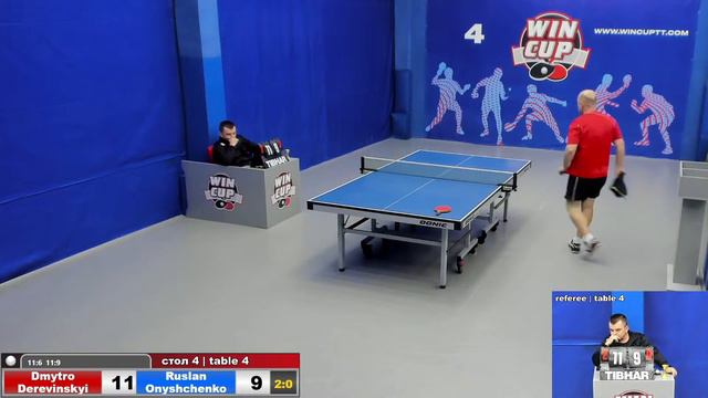 11:30 Деревинский Дмитрий 3-1 Онищенко Руслан  стол 4  ЮГ-1  29.04.22
