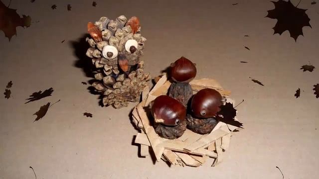 СОВА И СОВУШКА поделки из природных материалов