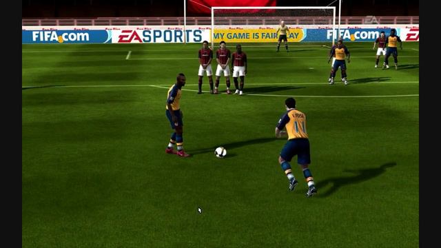 Second Man Free Kick FIFA 09 PC Gallas Goal