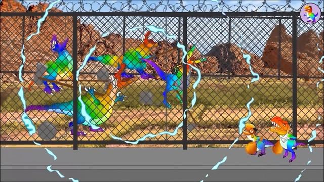 EVOLUTION Of DINOSAUR, Sharkszilla Is Pregnant: TITANOSAURS Vs Tyrannosaurus RAINBOW DINOSAUR.