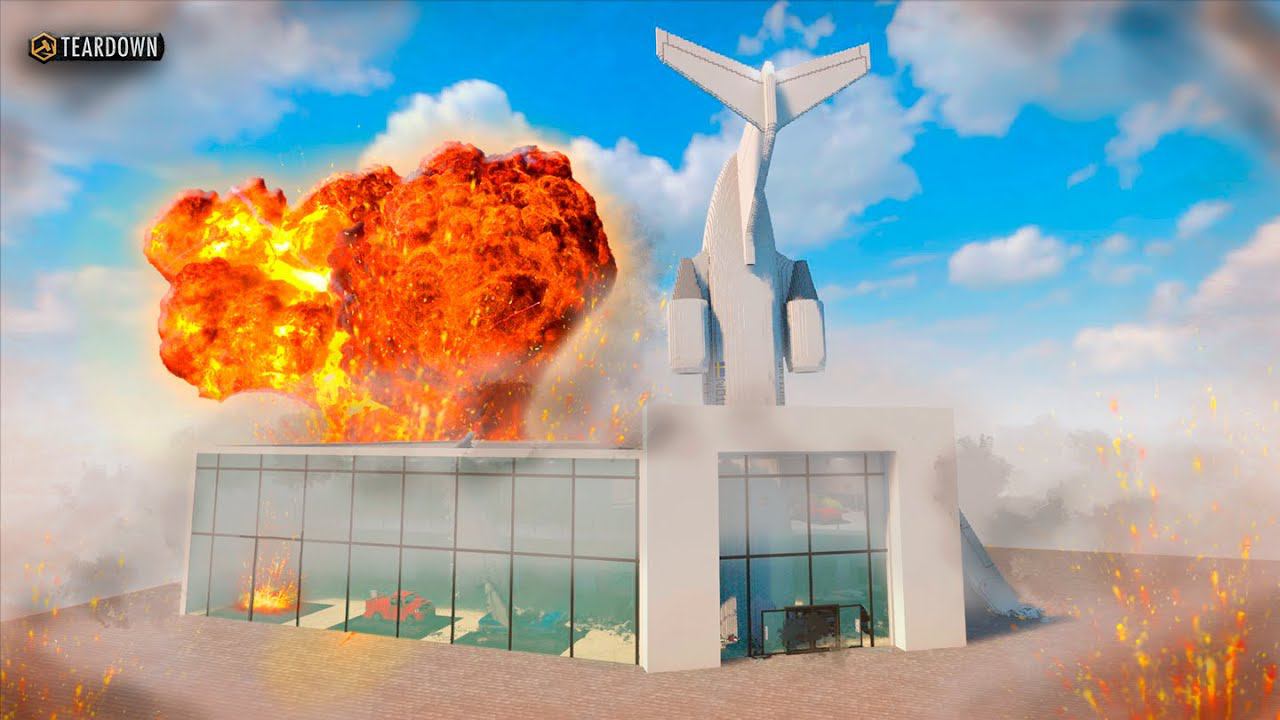 Realistic Destruction Of A Car Dealership | Реалистичное Разрушение Автосалона | Teardown