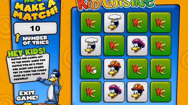 Kid Cuisine KC's Make A Match (2006 PC Game)