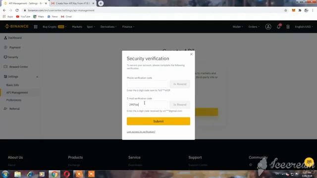 Create A API Link On BINANCE