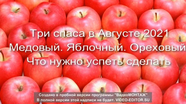 Три спаса в августе 2021 Медовый Яблочный Ореховый Что нужно успеть сделать