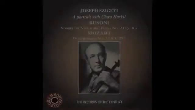 Joseph Szigeti Plays Mozart Divertimento No  15 KV  287, Movement 4   Adagio
