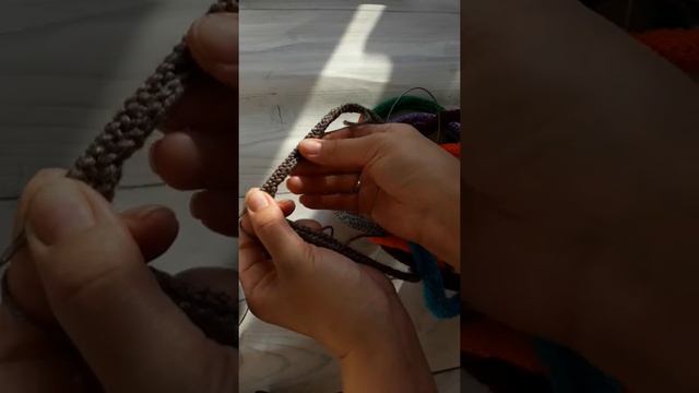 Қалдық жіптермен сәнді шарф  тоқу