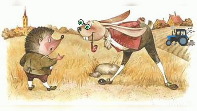 Бабушка читает на ночь сказку Заяц и Еж