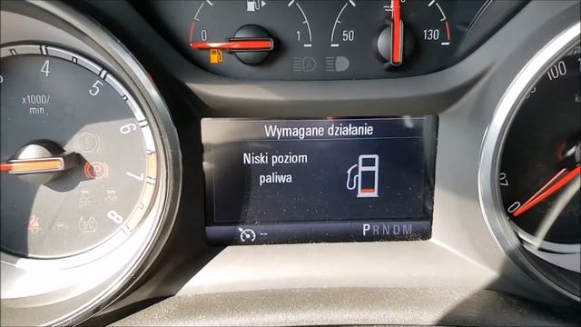 Opel Astra K 1,4 Turbo very low fuel level