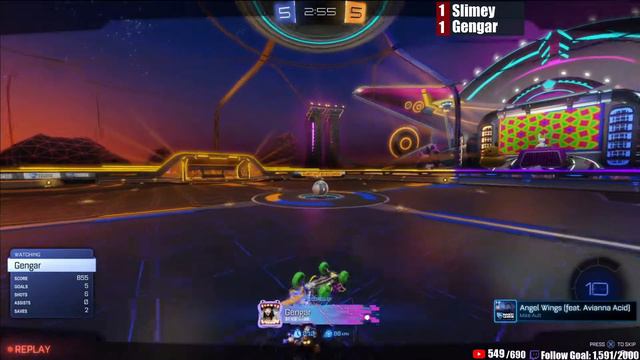 Gengar Vs Slimey | INSANE CAMERA SETTINGS | Supersonic Legend Rocket League 1v1