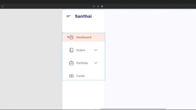 #1 | UI Design Process Of Side Navigation Bar | Time-lapse | Trading App Dashboard | Figma