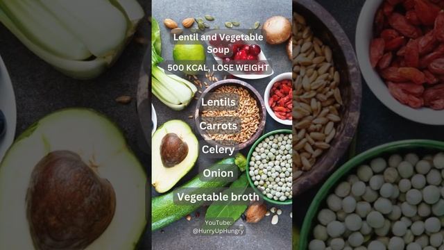 Lose Weight Eating This, Only 500 Kcal With 5 Ingredients, Lentil And Vegetable Soup