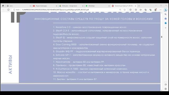 Запись семинара по бренду IP Color, знакомство с брендом