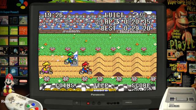 Mario Excite Bike Excitebike Bun Bun Mario Battle Stadium1997 Snes.