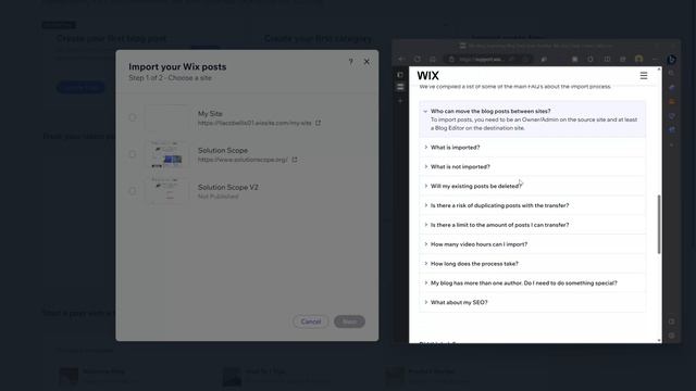 Import Posts From One Wix Site To Another