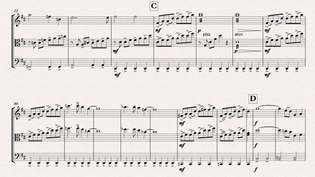 UEFA Champions League Anthem String Trio Sheet Music