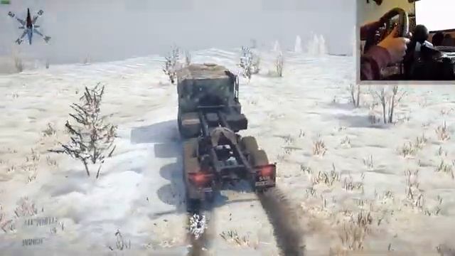 SpinTires: MudRunner | Snow Hills | Map Mod | Man Cat 1 6x6 | Wheelcam | PC Gameplay