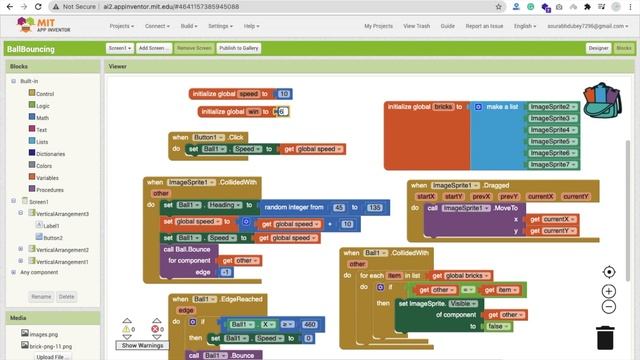 Part-2 | How To Make Bouncing Ball Game In MIT App Inventor 2