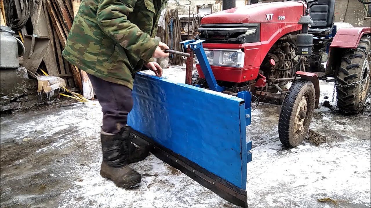 Передняя навеска и отвал на минитрактор синтай 220 своими руками