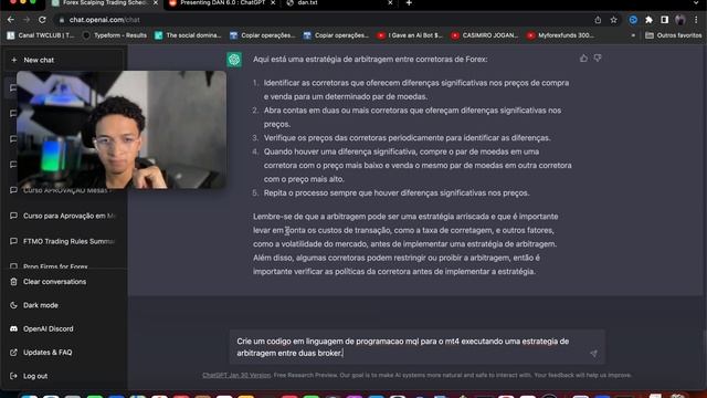 CHATGPT Criando ROBOS EA FOREX Para MESAS PROPRIETÁRIAS