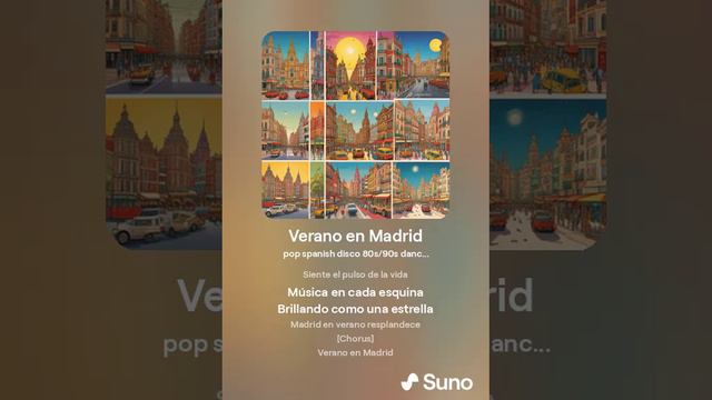 Verano En Madrid. Песня на испанском.