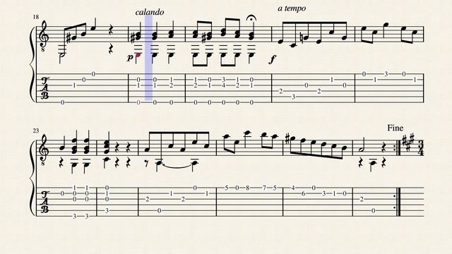 Sonate No.2, Op.22 - Call, Leonhard Von (1767 - 1815) - Tablature