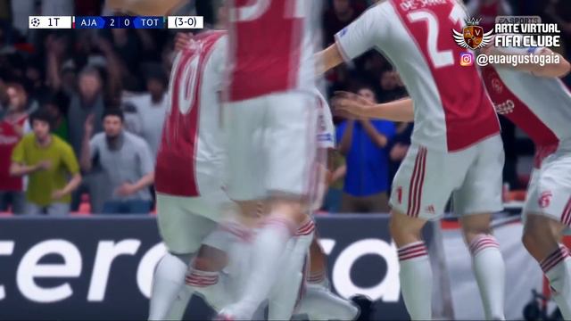 AJAX 2 X 3 TOTTENHAM NO FIFA 19 - CHAMPIONS LEAGUE | HAT-TRICK DO LUCAS