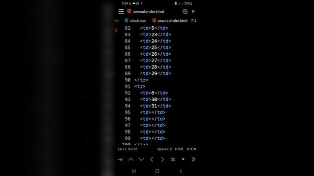 How To Make A Calendar Using HTML And Css || Create A Calendar With Html And Css #calendar