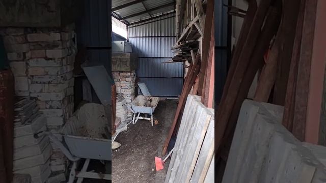 готовый навес с отдельным помещением