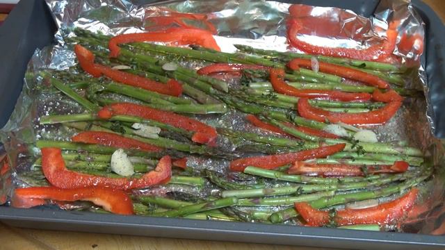 Roasted Asparagus And Peppers